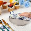 Floral Napkins Disposable Flower Guest Hand Towels Decorative Paper Towels for Bathroom Wedding Birthday Baby Shower Kitchens Table(Navy Blue,100 Pcs) view 4