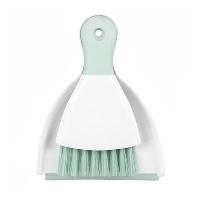 Dust pan Broom Brush Dustpan - Small Broom and Dustpan Set,Mini Broom and Dustpan,Small Dustpan and Brush Set for Home Cleaning, Sofa, Desk, Guinea Pig Cage, Cat Litter etc.Light Green