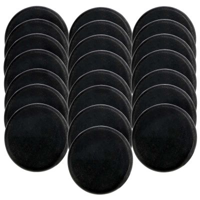 SOUJAP 22 Pack 3.15 Inch Basalt Massage Stones, Large Massage Hot Round Stones, Black Essential Basalt Rocks for Relaxation, Home Spa