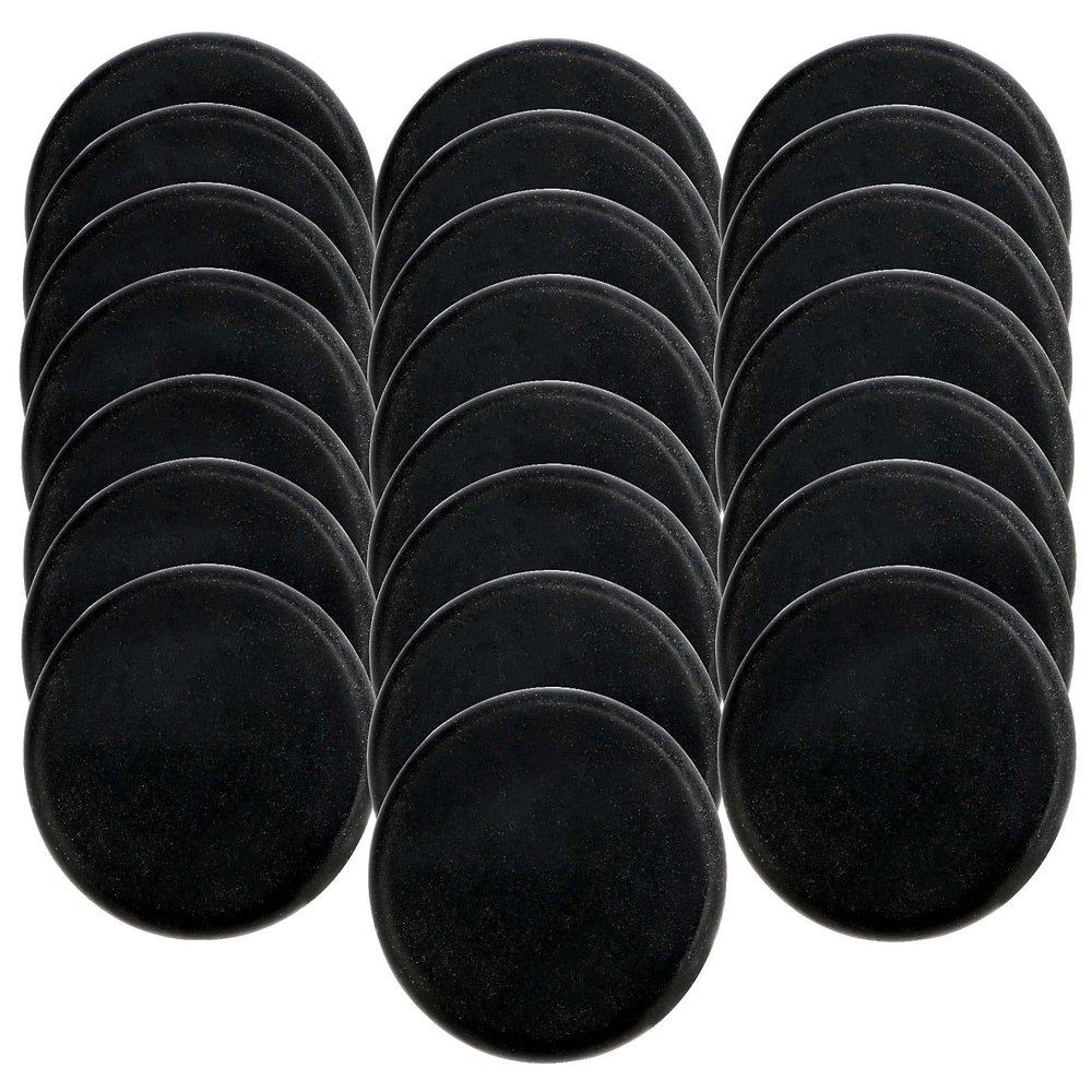 SOUJAP 22 Pack 3.15 Inch Basalt Massage Stones, Large Massage Hot Round Stones, Black Essential Basalt Rocks for Relaxation, Home Spa