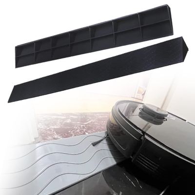 3.28Ft Threshold Ramp 1-7Cm Rise Indoor Curb Ramp 2 Pack Rubber Household Kerb Ramps for Doorways Sweeping Robots Wheelchairs Toy, 39.4x5.9x2.8inch