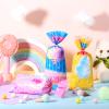 Karenhi 100 Pcs Cotton Candy Bags with Ties 10.8 x 5 Inch Carnival Cotton Candy Cones Treat Snacks Cellophane Bags Gift Wrapping Supplies for Circus Carnival Birthday Party Favor view 3