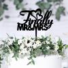 Finally Mr Mrs Wedding Cake Topper, Vow Renewal Cake Topper, Finally Mr Mrs Anniversary Cake Topper, Unique Gift for Wedding Engagement Anniversary, Black view 4