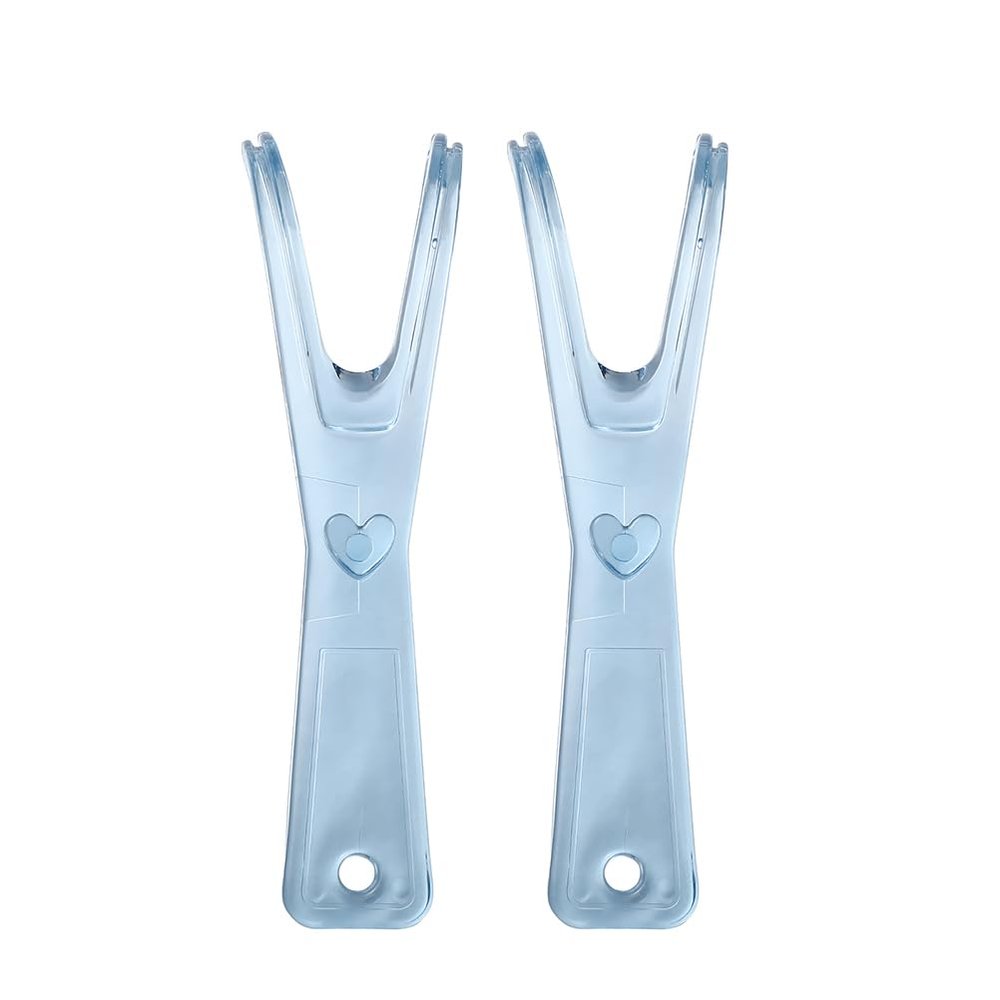 Healifty Dental Floss Holder 2 Pack - Reusable Floss Handle for Effective Tooth Cleaning Compact Rack for Easy Use Oral Care Accessory for Back Teeth and Molar Flossing