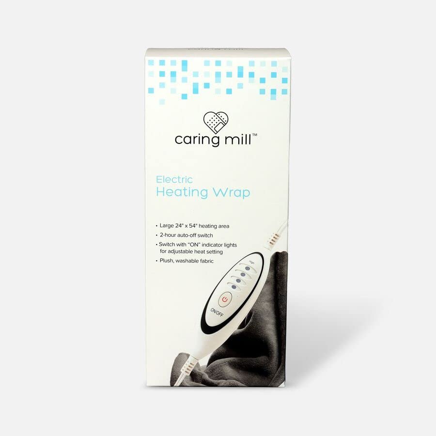 Cara Electric Washable Heating Wrap with Removable Plug | Automatic Shut-Off, Easy to Use, Ultrasoft and Cozy Fabric, Adjustable Heat Settings, Reusable and Reliable Pain Relief, 24" x 54"
