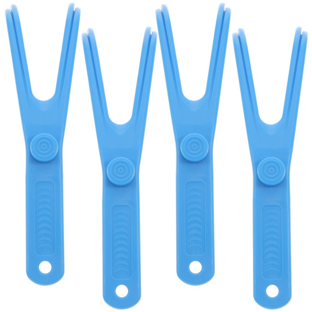 Healifty Reusable Dental Floss Holder Replacement Handles for Teeth Cleaning Oral Care Floss Stick with Comfortable Y Shape Design and Convenient Storage Hook