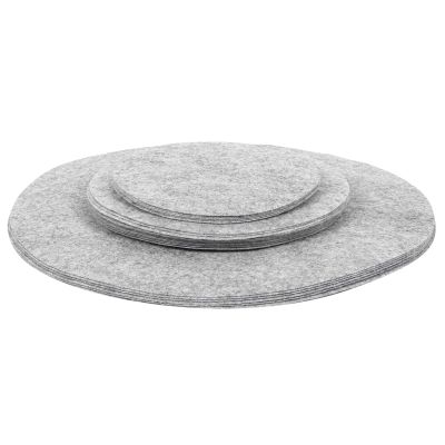 24Pcs Soft Felt Plate Dividers,Multifunction Anti Scratch Dish Pot Stacking Protectors,Stackable Robust Felt Pan Separator Pads for StoLoop and Protecting Cookware [9.8in-Grey]