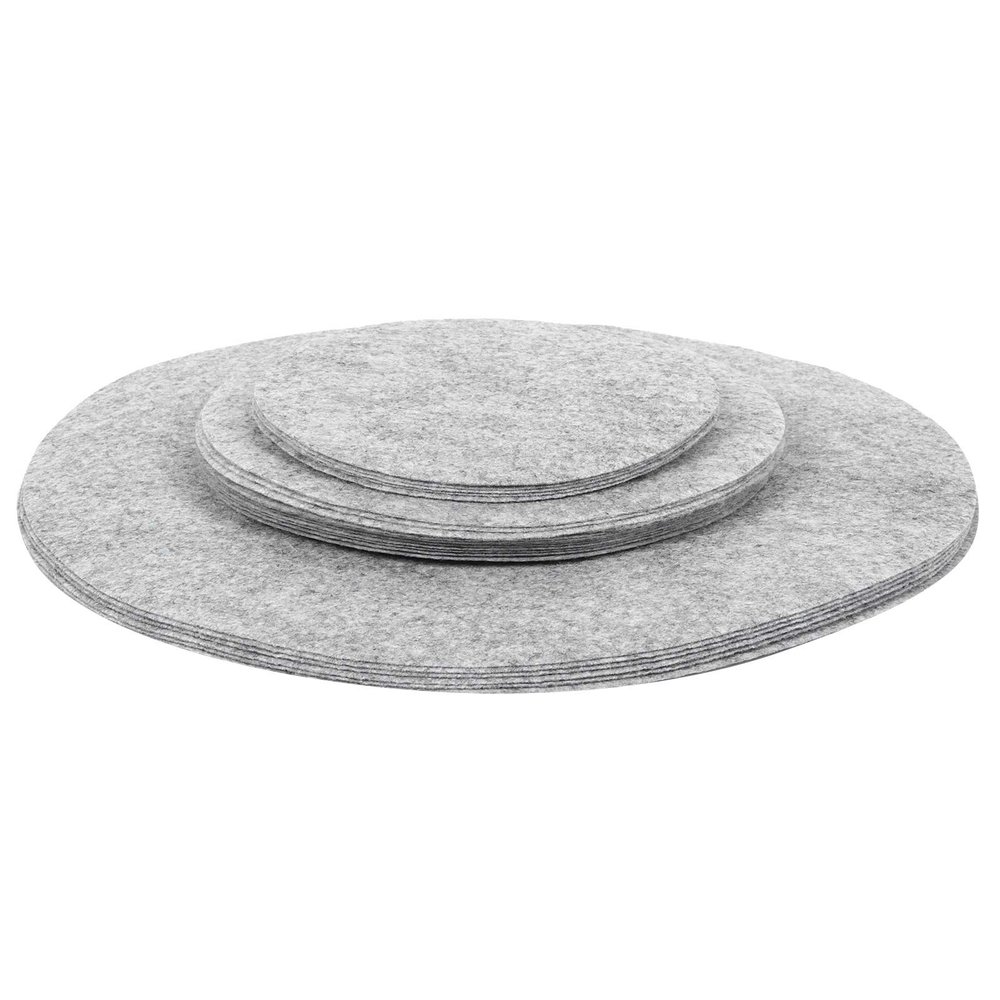 24Pcs Soft Felt Plate Dividers,Multifunction Anti Scratch Dish Pot Stacking Protectors,Stackable Robust Felt Pan Separator Pads for StoLoop and Protecting Cookware [9.8in-Grey]