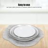 24Pcs Soft Felt Plate Dividers,Multifunction Anti Scratch Dish Pot Stacking Protectors,Stackable Robust Felt Pan Separator Pads for StoLoop and Protecting Cookware [9.8in-Grey] view 2