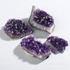 1PC Natural Amethyst Irregular Geode Orgone Stone Purple Gravel Mineral Specimen Raw Quartz Crystal Jewelry Accessory Home Decor,Light Grey,30g-40g view 2