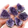 1PC Natural Amethyst Irregular Geode Orgone Stone Purple Gravel Mineral Specimen Raw Quartz Crystal Jewelry Accessory Home Decor,Light Grey,30g-40g view 3