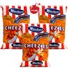 Hawkins Cheezies From Canada Family Pack 3x210g/7.4oz, Canadian Snacks Cheese Curls with Cheddar Cheese Puff Powder, Crunchy Cheese Straws, with BoomQQ Sticker view 1