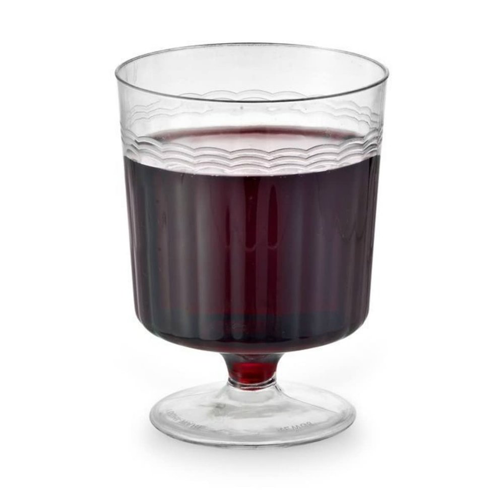 240 2 oz Wine Glass Clear Plastic Mini Dessert Cups Cup Short Stem Wine Glasses Shot Glasses Dessert Glasses Disposable Dessert Shooter Cups Trifle Dish Small Plastic Cups Wedding
