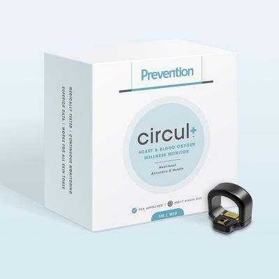 circul+ Smart Ring - Sleep and Wireless Activity Tracker - Continuously Records Heart Rate, Blood Oxygen Levels, Temperature, 1 Count, Med-Large