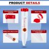 48 Count Portable Transportable Sharps Container with Locking Mechanism Travel Small Single Use Syringe Needle Disposal Containers, 6.5 x 1.38 Inch view 3