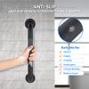 24-Inch 1.25" Diameter Grab Bars for Bathtubs and Showers, Shower Handle for Elderly, Handicap Grab Bars for Bathroom, Shower Grab Bars for Seniors(Black 2 Pack) view 3