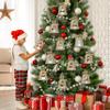 BORAMDO Christmas Burlap Gift Bags with Drawstrings - 24 Pcs, Watercolor 12 Designs Snowman Linen Wrapping Bags, Small Treat Candy Bags for Holiday Party Favors view 4