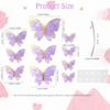 100 Pieces 3D Gold Pink Butterfly Cupcake Toppers - Handmade Cake Decorations for Birthday Party Decor, Mixed Size view 2