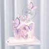 100 Pieces 3D Gold Pink Butterfly Cupcake Toppers - Handmade Cake Decorations for Birthday Party Decor, Mixed Size view 3
