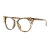 willochra Bling Computer Reading Glasses Blue Light Blocking For Women Fashion Rhinestone Magnifying Reader Glasses (leopard, 3.25, multiplier_x) view 1