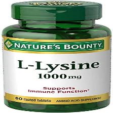 Nature's Bounty L-Lysine 1000 mg Tablets 60 ea (Pack of 9)