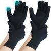 2 Pairs Full Finger Copper Arthritis Compression Gloves with Touchscreen Tips. Relief for Hand Pain, Carpal Tunnel, Rheumatoid, Inflammation, Tendonitis, Trigger Finger, RSI, Fit for Men Women (L) view 1