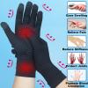 2 Pairs Full Finger Copper Arthritis Compression Gloves with Touchscreen Tips. Relief for Hand Pain, Carpal Tunnel, Rheumatoid, Inflammation, Tendonitis, Trigger Finger, RSI, Fit for Men Women (L) view 2