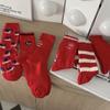 New Year's Red Girls' Socks, Traditional Chinese New Year Zodiac Socks Lucky Socks, Spring Festival Best Gift (Color : Red, Size : 1 pair-E/34-40) view 2
