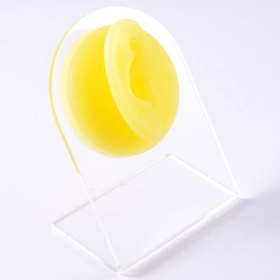 GatherTOOL 1PC Soft Silicone Flexible Nose Model Displays Human Ear Mouth Eye Tongue Model Simulation for Jewelry Display Teaching Tool (Color : 1PC Yellow Right Ear)