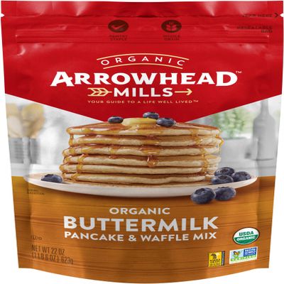 Arrowhead Mills Buttermilk Pancake & Waffle Mix, 22 oz Bag (Pack of 6)
