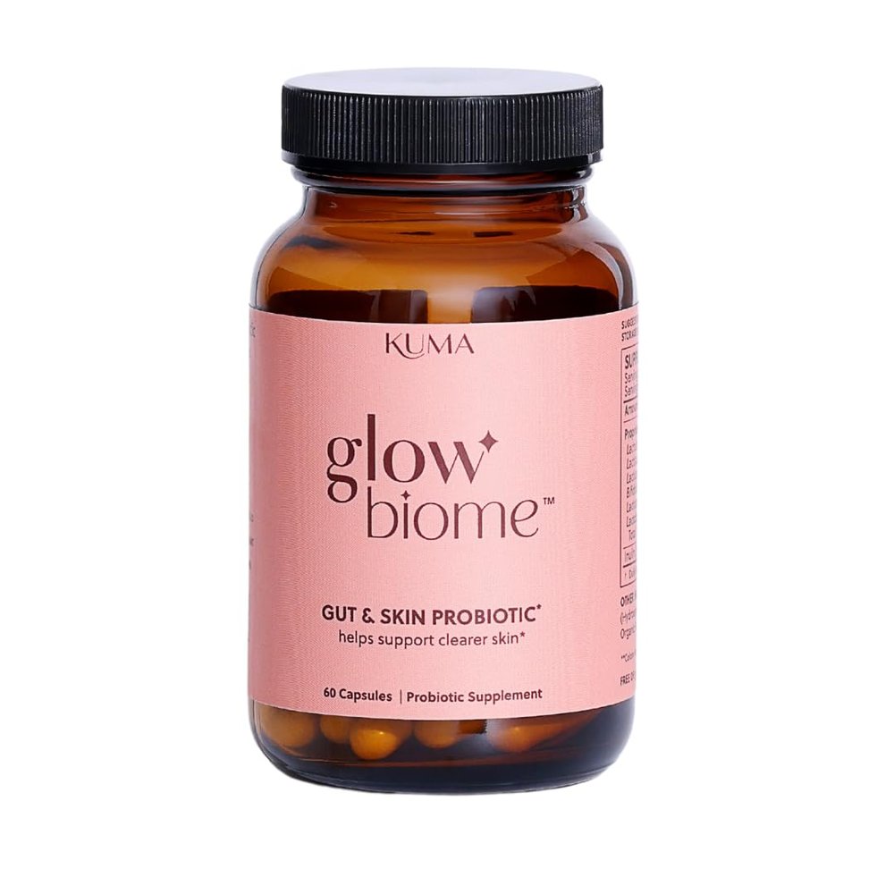 Kuma Glow Biome Clear Skin Probiotics + Prebiotic Capsules, 60Ct.