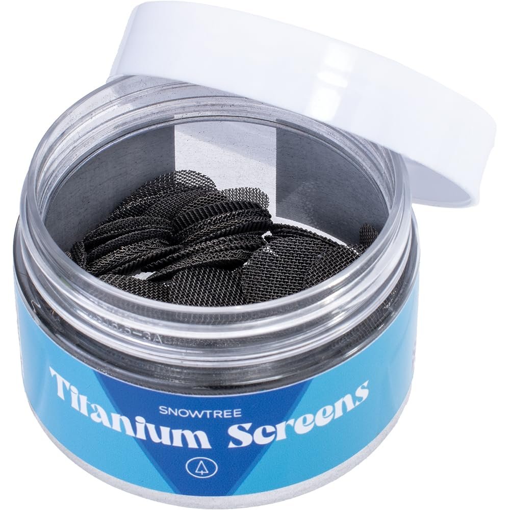 SnowTree - Titanium Screens - Replacement Screens for Your Glass Pieces - Titanium Metal Mesh for Superior Strength & Safety Higher Heat Resistance (50, 0.75")