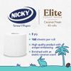 Nicky Elite Coconut Fresh Toilet Tissue - 45 Rolls of White Toilet Paper, 168 Sheets per Roll, 3-Ply, Exotic Coconut Scent, Softeness and Comfort to the Skin, 100% FSC Certified Paper, Easy Open Pack view 2