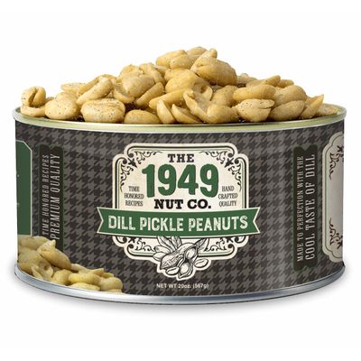 The 1949 Nut Co. Dill Pickle Virginia Style Peanuts | Oil Roasted Peanuts | Fried Peanuts with a Unique Crispy Crunch | Extra-Large, Hand-Cooked in the USA with an Old Family Recipe, 20 oz.