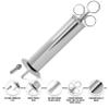 DEXSUR Ear Wax Removal Syringe  Durable Brass with Chrome Plating, Tri-Stream Tip, Easy & Safe Ear Wax Irrigation, Latex-Free, 8 Oz view 2