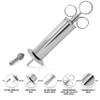 DEXSUR Ear Wax Removal Syringe  Durable Brass with Chrome Plating, Tri-Stream Tip, Easy & Safe Ear Wax Irrigation, Latex-Free, 2 Oz view 2