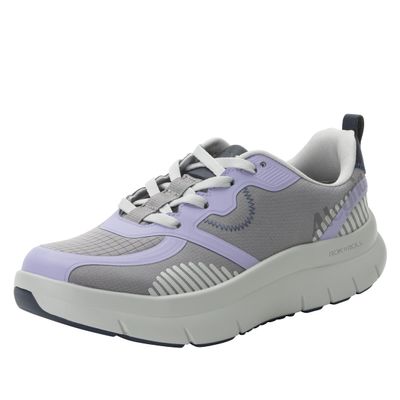 Alegria Women's Solstyce - Rok N Roll - Energizing Support for Effortless Movement - Slip-Resistant with Arch Support - Athletic Sneaker - Walking Tennis Shoes Digital Lavender 11.5-12 M US