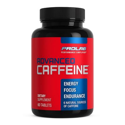 ProLab Nutrition Advanced Caffeine 200mg, Fast-Acting Natural Caffeine Tablets with Green Tea Extract, Clean Energy, Mental Focus (60 Count (Pack of 1))