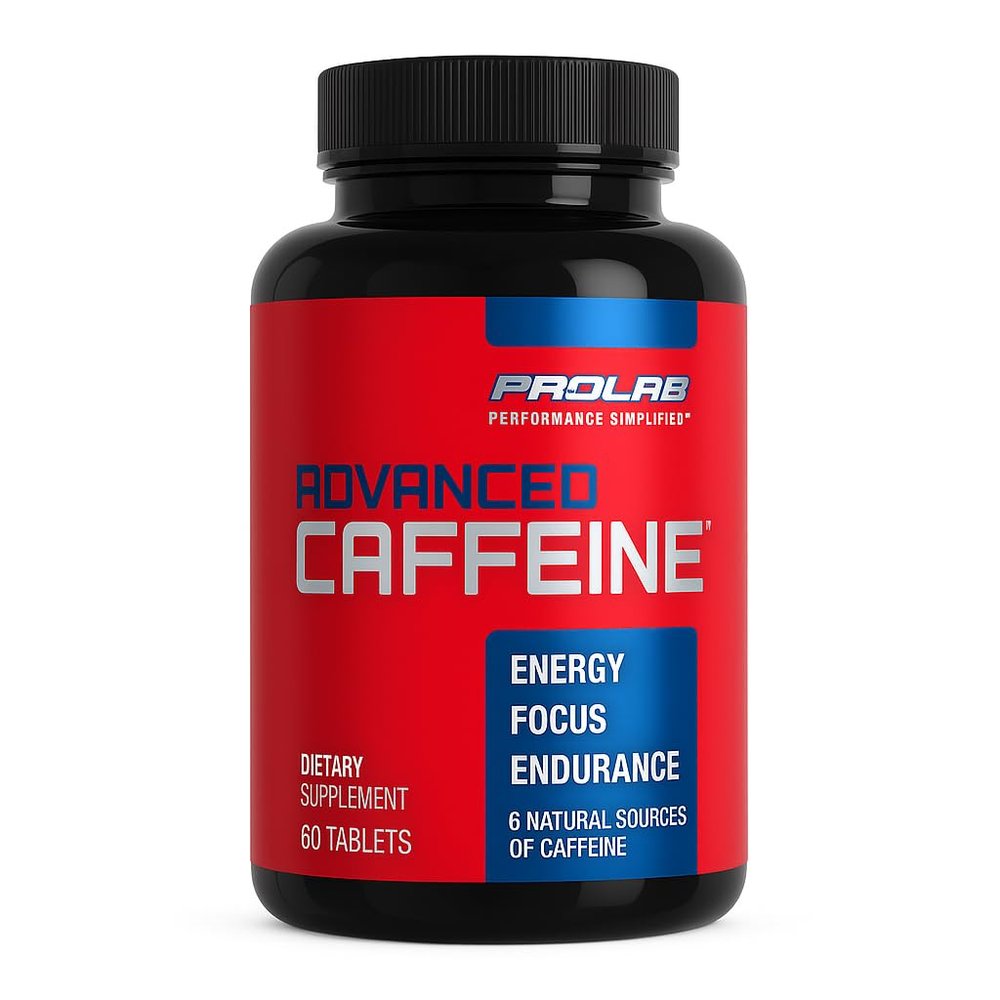 ProLab Nutrition Advanced Caffeine 200mg, Fast-Acting Natural Caffeine Tablets with Green Tea Extract, Clean Energy, Mental Focus (60 Count (Pack of 1))