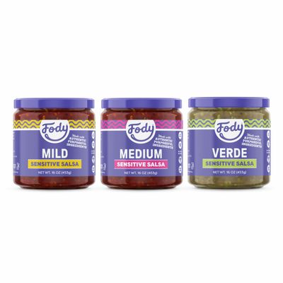 Fody Foods Salsa Variety Pack, 16 Oz (Pack of 3), Garlic and Onion Free, Low FODMAP Certified, Gut & IBS Friendly, Vegan, Non-GMO, Gluten Free, Keto Friendly