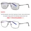 laureles Fashion Photochromic Bifocal Reading Glasses Mens Business Metal Frame Photochromatic Eyewear Male (C1, 2.25, multiplier_x) view 2