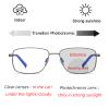 laureles Fashion Photochromic Bifocal Reading Glasses Mens Business Metal Frame Photochromatic Eyewear Male (C1, 2.25, multiplier_x) view 3