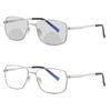 laureles Mens Business Rectangle Frame Photochromatic Eyewear Vintage Photochromic Bifocal Reading Glasses (C1, 2.5, multiplier_x) view 1