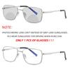 laureles Mens Business Rectangle Frame Photochromatic Eyewear Vintage Photochromic Bifocal Reading Glasses (C1, 2.5, multiplier_x) view 2