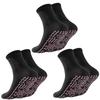 WenFeng 3 Pair Tourmaline Thermal Circulation Acupressure Self-Heating Shaping Socks,AFIZ Tourmaline Health Sock,Foot Massage Thermotherapeutic Sock(Black) view 1