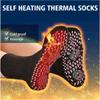 WenFeng 3 Pair Tourmaline Thermal Circulation Acupressure Self-Heating Shaping Socks,AFIZ Tourmaline Health Sock,Foot Massage Thermotherapeutic Sock(Black) view 3
