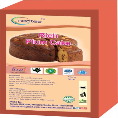 Neotea Kerala Rich Plum Cake Traditional With Dry Yellow Raisin 400 Gm Pack Of 2