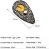 DULASP Cigar Scissors Sharp Portable Opening and Closing Cigar Scissors Bronze Engraved Stainless Steel Box view 4
