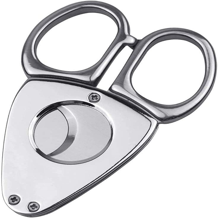 DULASP Double Edge Cigar Krupp Stainless Steel Cigar Scissors Portable Multi-Function Cigar incisive and Smooth