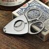 DULASP Double Edge Cigar Krupp Stainless Steel Cigar Scissors Portable Multi-Function Cigar incisive and Smooth view 2
